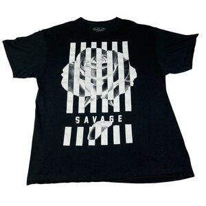 Popular Poison Savage‎ Black T-Shirt Size XL (H10160)